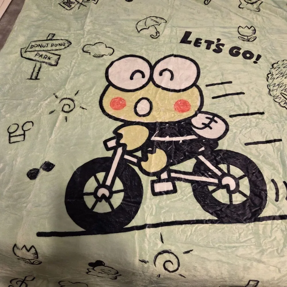 Sanrio Keroppi Throw Blanket New 38x52
